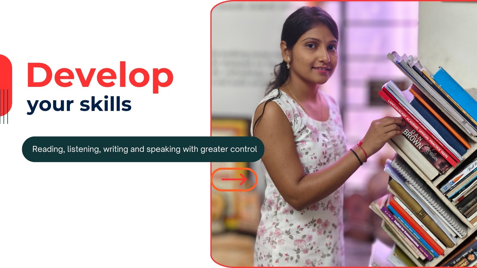 Developing English reading, writing, listening and speaking skills